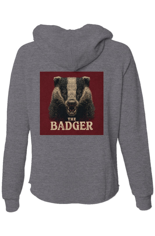 Armal KEZARIAN Womens Lightweight Wash Zip Hoodie - The Badger