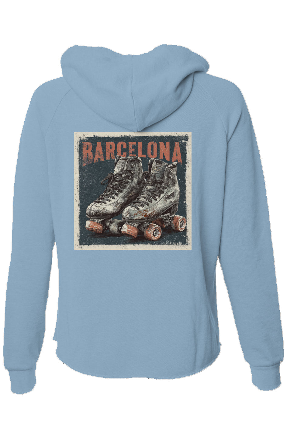 Womens Lightweight Wash Zip Hoodie